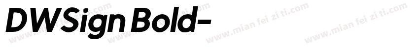 DWSign Bold字体转换